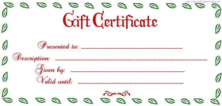 Blank Gift Certificate | Template Business