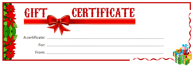 printable blank gift certificates christmas
