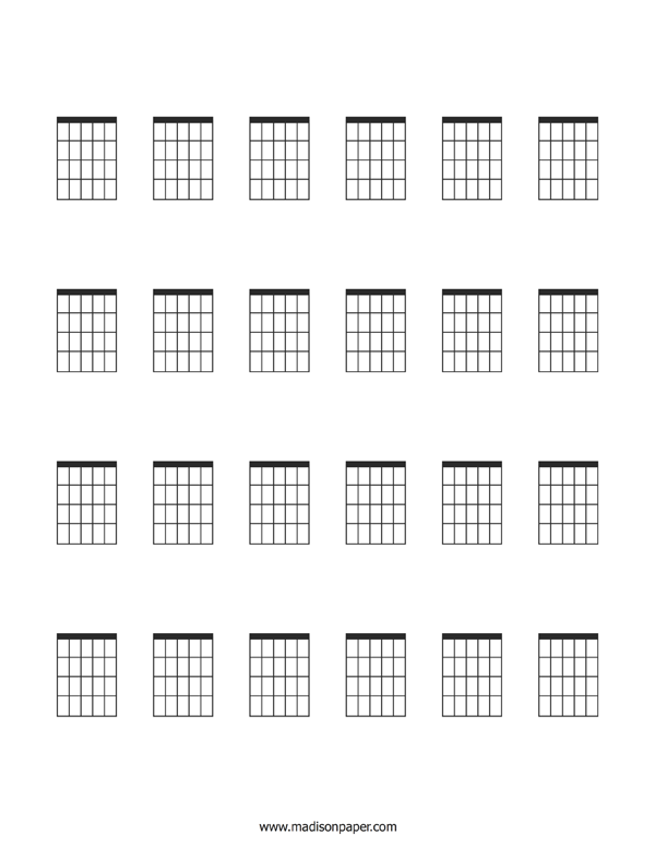 printable blank guitar chord chart pdf