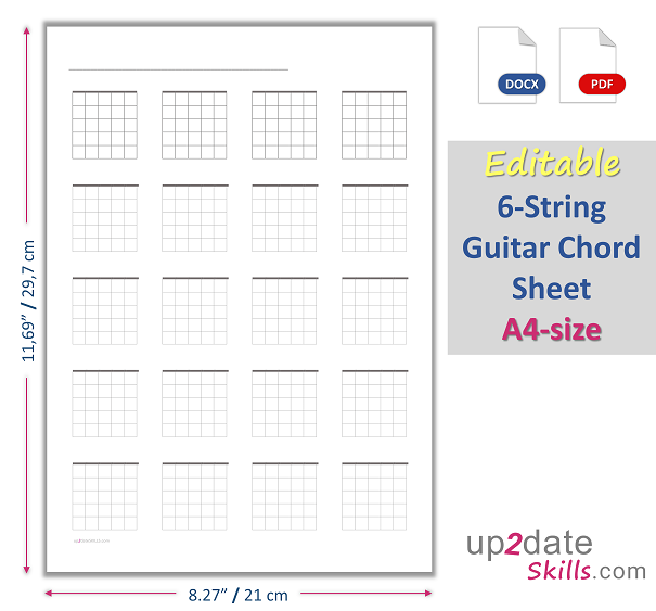 printable blank guitar chord chart pdf