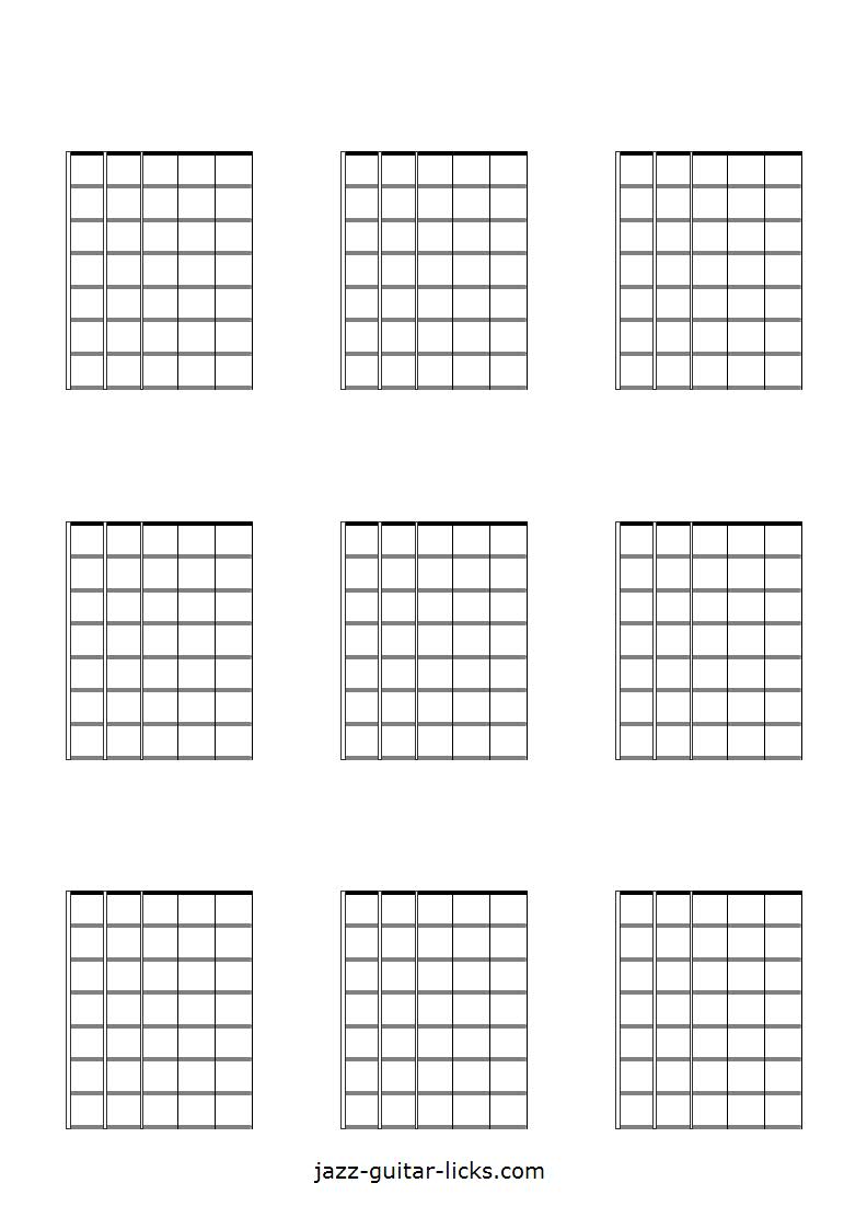 printable blank guitar chord chart pdf