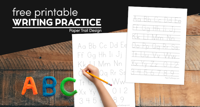 Free Printable Alphabet Handwriting Practice Sheets - Paper Trail ...