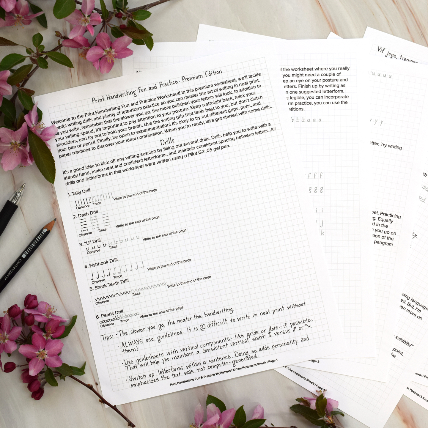 Improve Your Print Handwriting Worksheet - The Postmans Knock