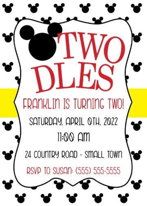 TWO-DLES Printable Party Invitation Birthday Design Birthday ...