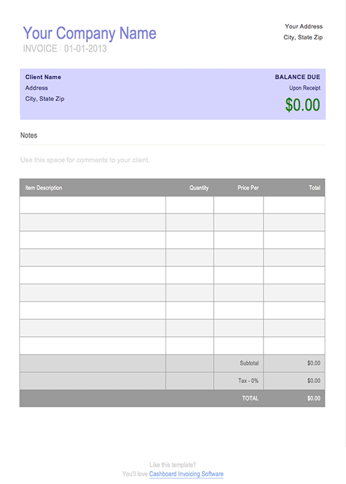 printable blank invoice download