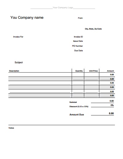 Blank Invoice Template: Download, Edit, Fill and Print