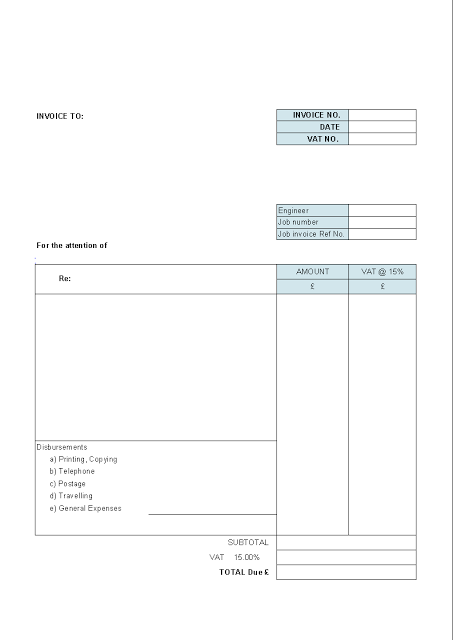 Excel Blank Invoice Templates and Related Invoice Templates