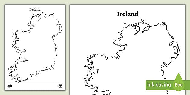 Blank Map of Ireland (Lehrer gemacht) - Twinkl