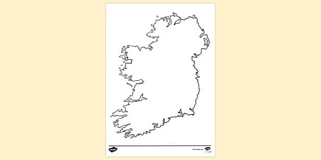 printable blank map of ireland