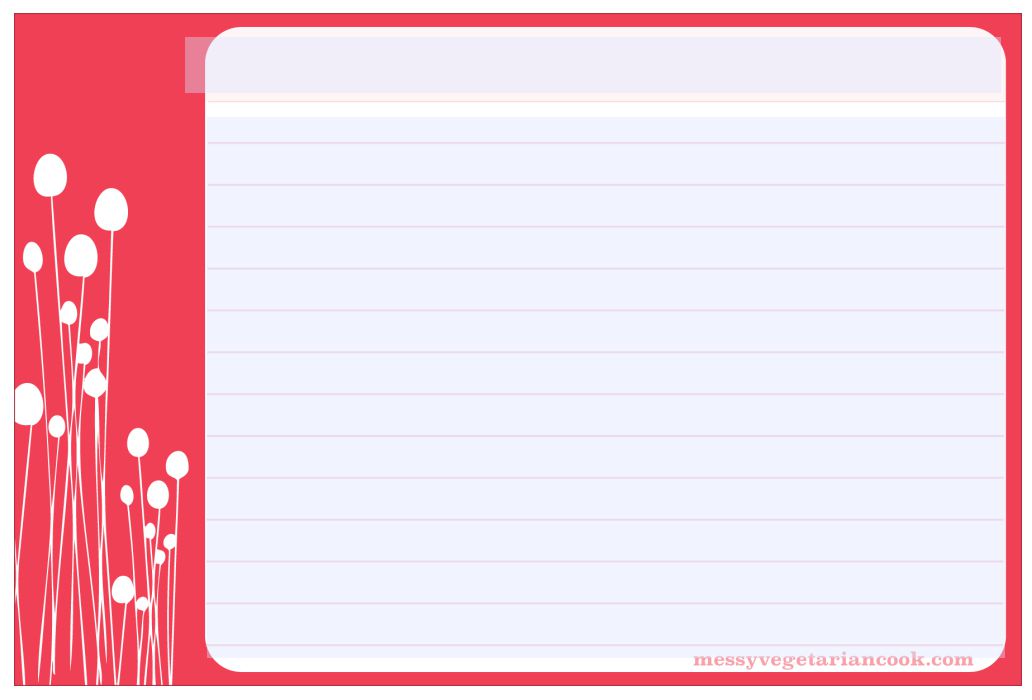 printable blank recipe cards template