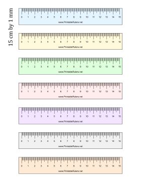 Ruler 15-cm By mm Colorful