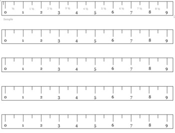 Measuring to the Half Inch - Blank Rulers by Kristie Anders 5 | TPT