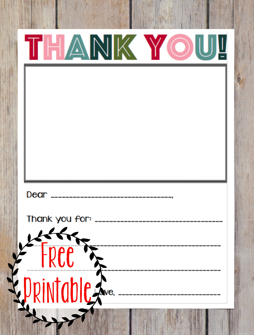 Printable Thank You Note - Three Little Ferns - Family Lifestyle Blog