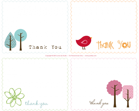 Thank You notes - a quick round up