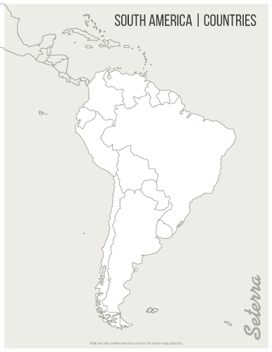 South America: Countries Printables - Seterra