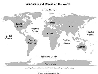 Continents and Oceans KS1 Lesson plan &  Activities | Teaching ...
