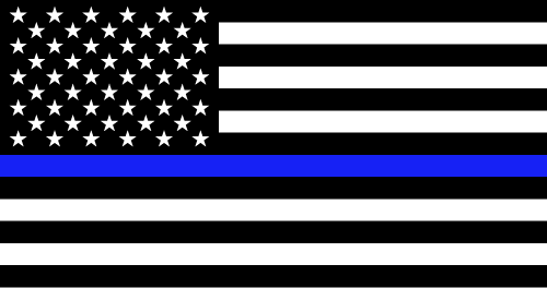 Printable Country Flag of the Thin Blue Line | Vector Country ...