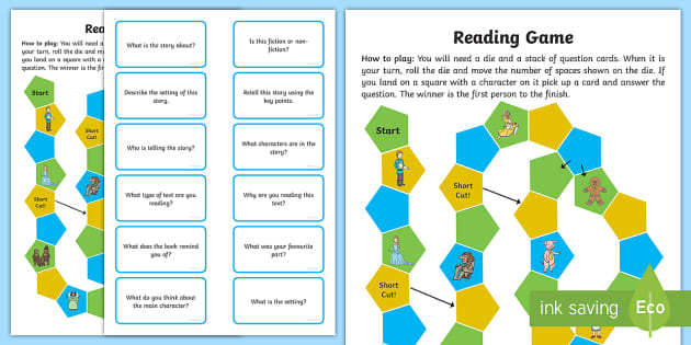 Reading Comprehension Board Game (teacher made) - Twinkl