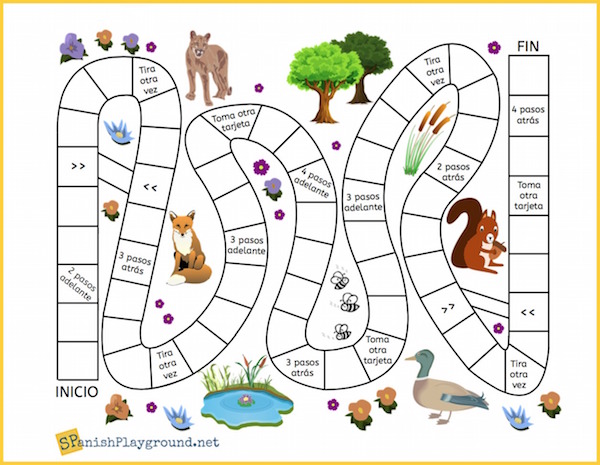 Printable Spanish Board Games and Question Cards - Spanish Playground