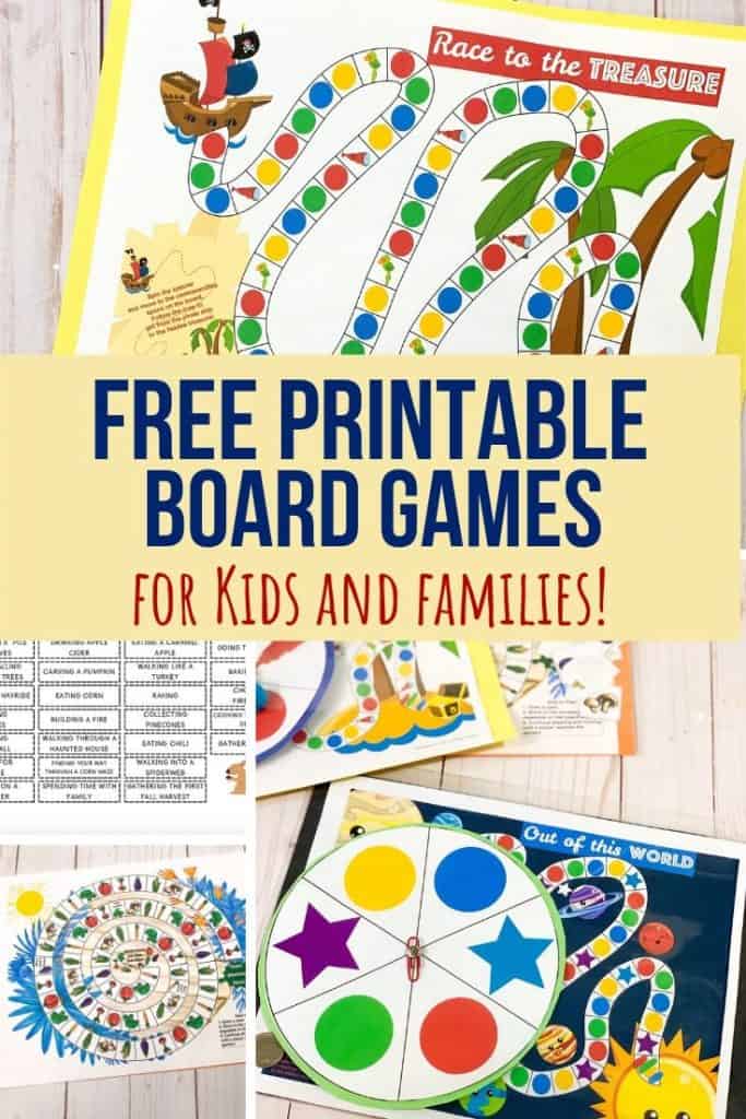 Free Printable Board Games for Kids - Views From a Step Stool