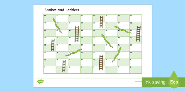 Snakes and Ladders Template - Primary Resources - Twinkl