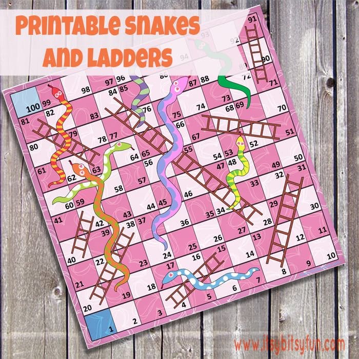 printable board games snakes and ladders