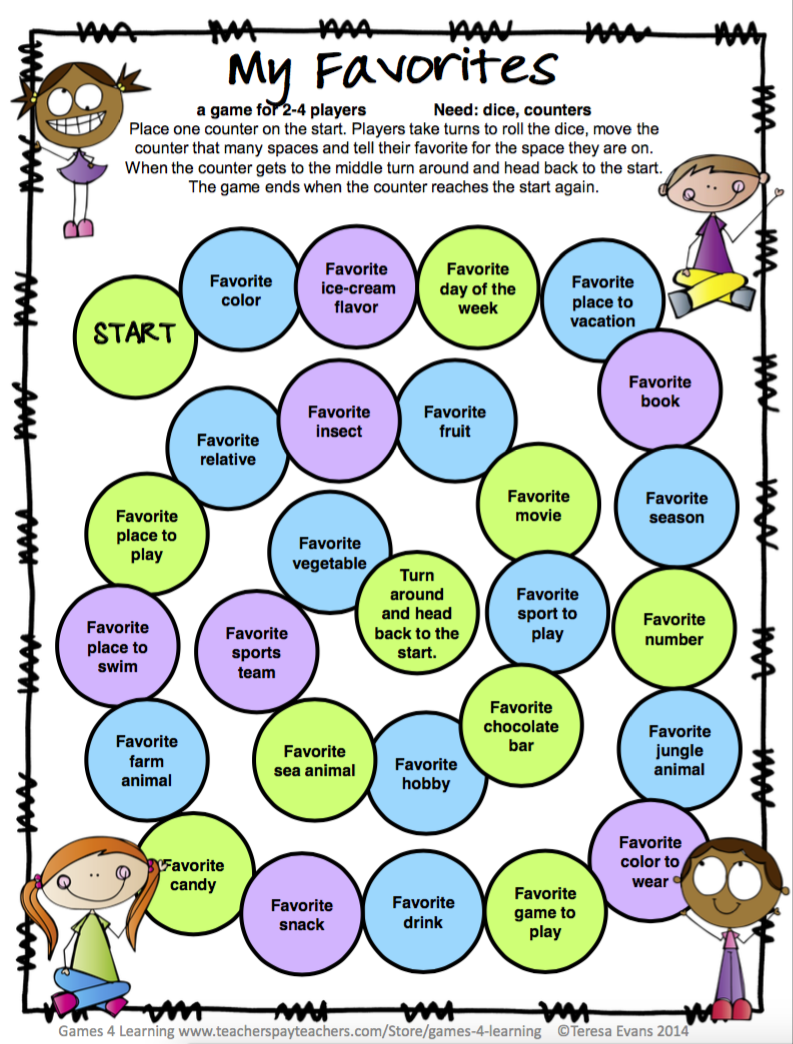 printable board games teaching english