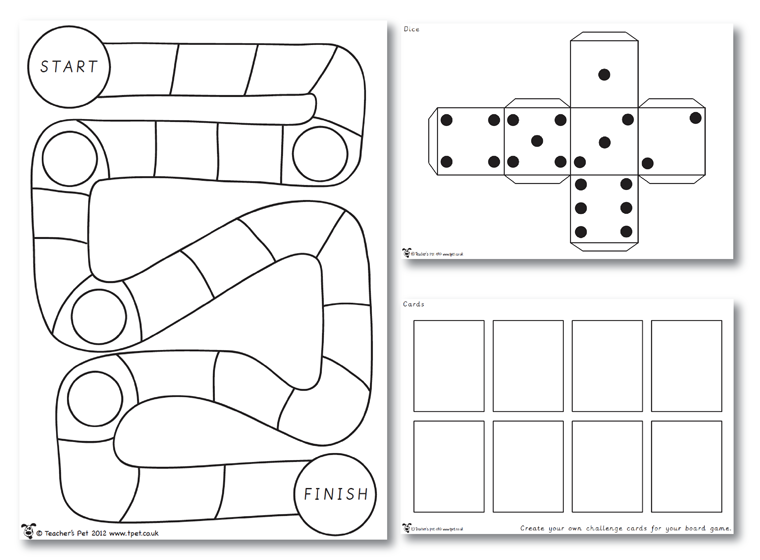 printable board games templates