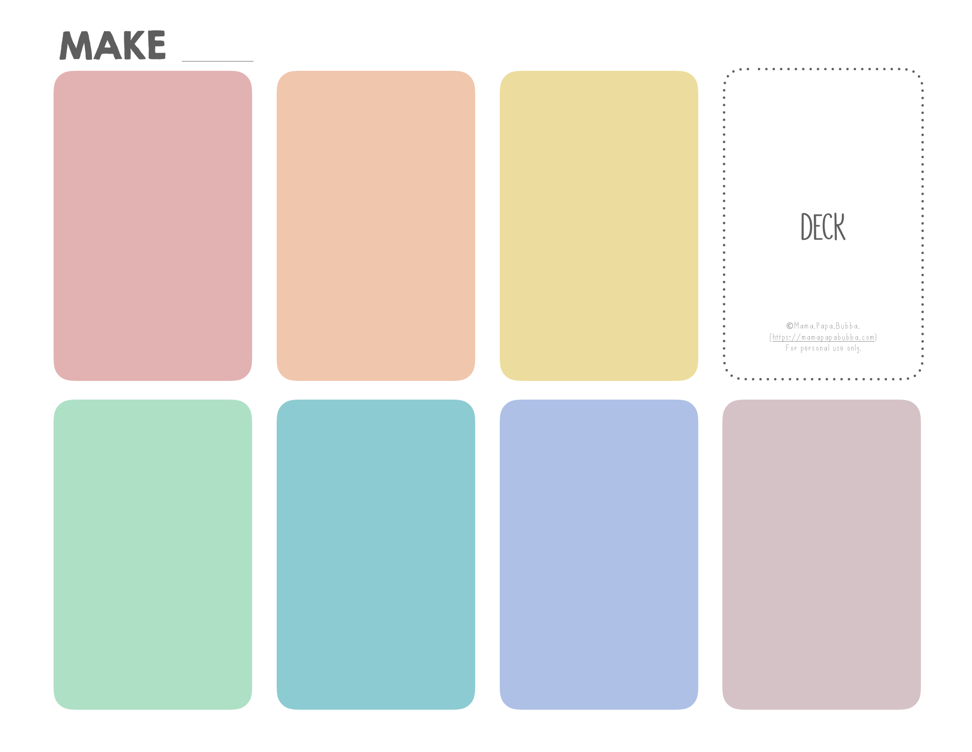Make Ten {an easy card game for kids} - Mama.Papa.Bubba.