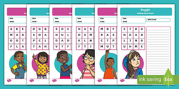 13 free printable boggle word puzzles - ESL Vault