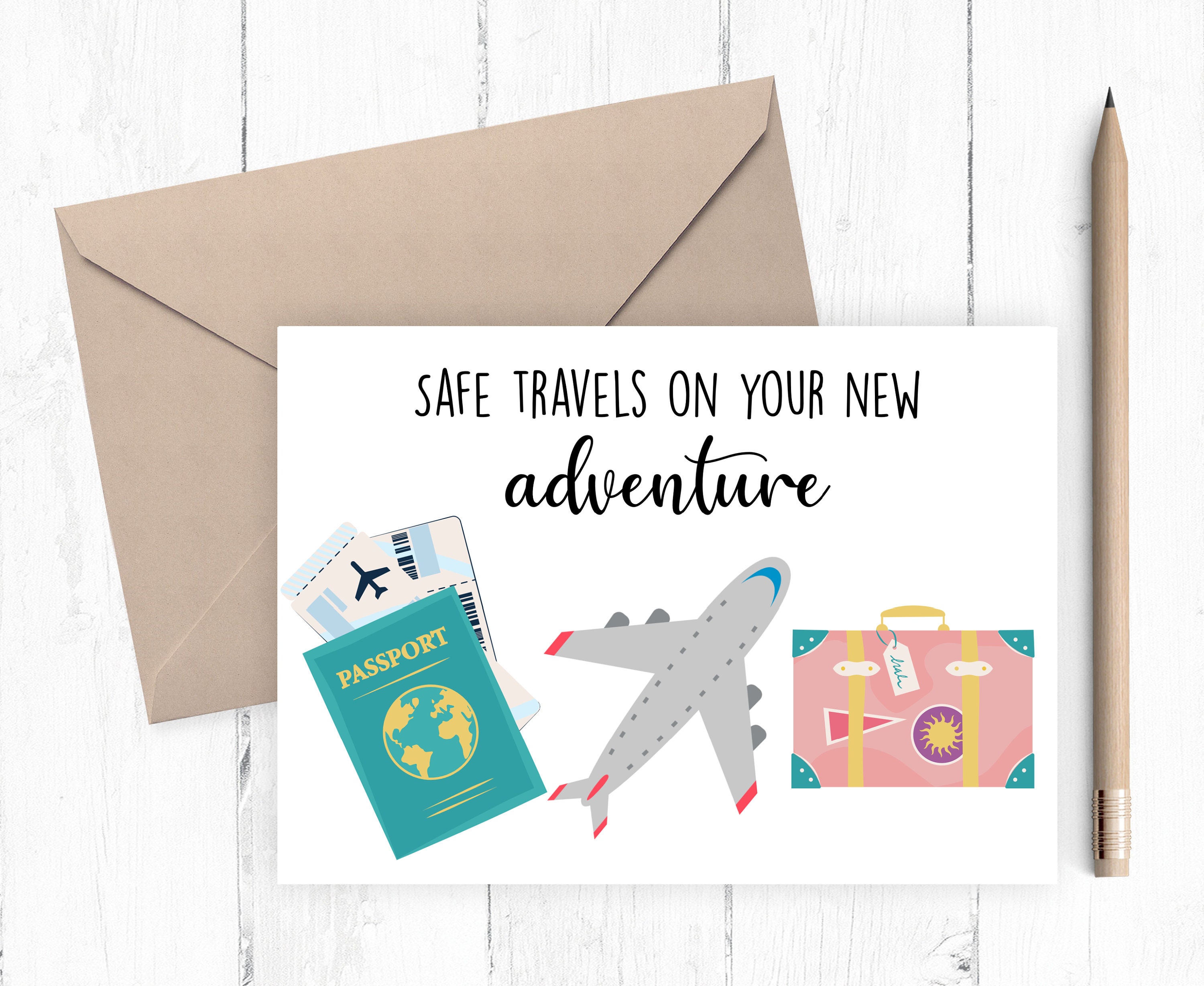 Printable Moving Card, Printable Travel Card, Bon Voyage Card ...