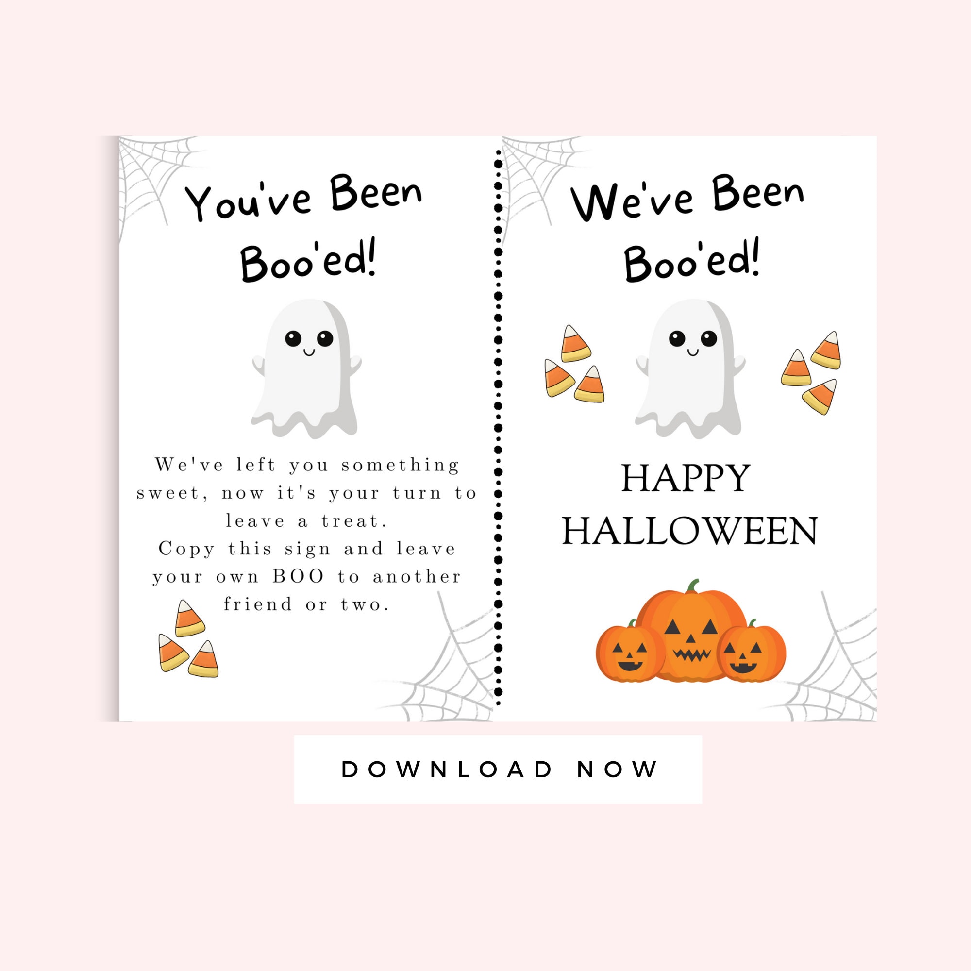 Youve Been Booed Printable Letter Black Cat Card Halloween Boo 