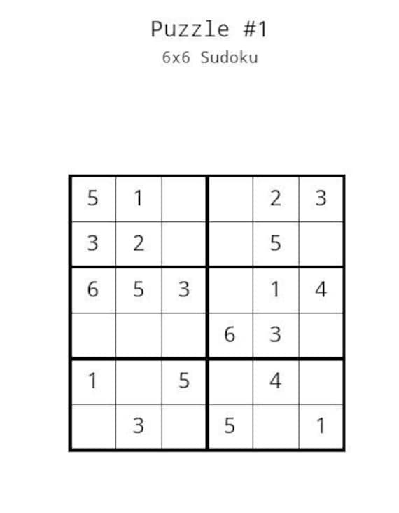 printable book of sudoku