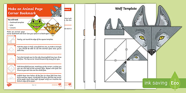 printable bookmark corner