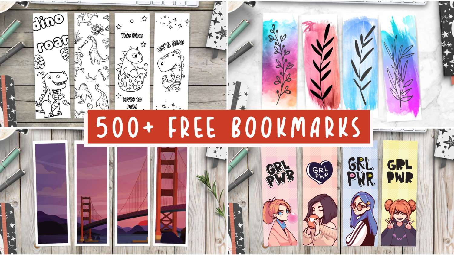 500 Free Printable Bookmarks + How To Personalize - World of ...