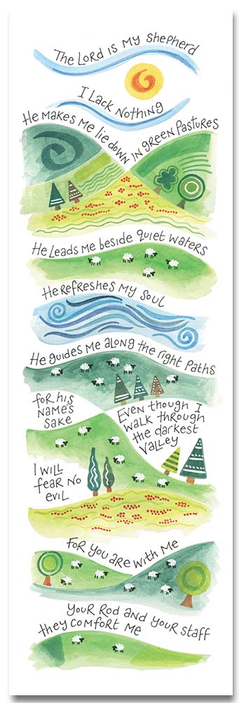 printable bookmark psalm 23