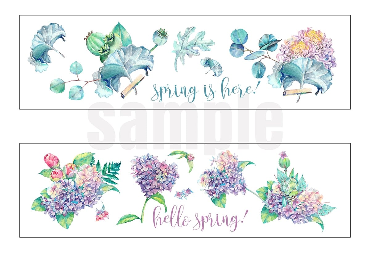 Free Printable Bookmarks and Labels with Spring Art