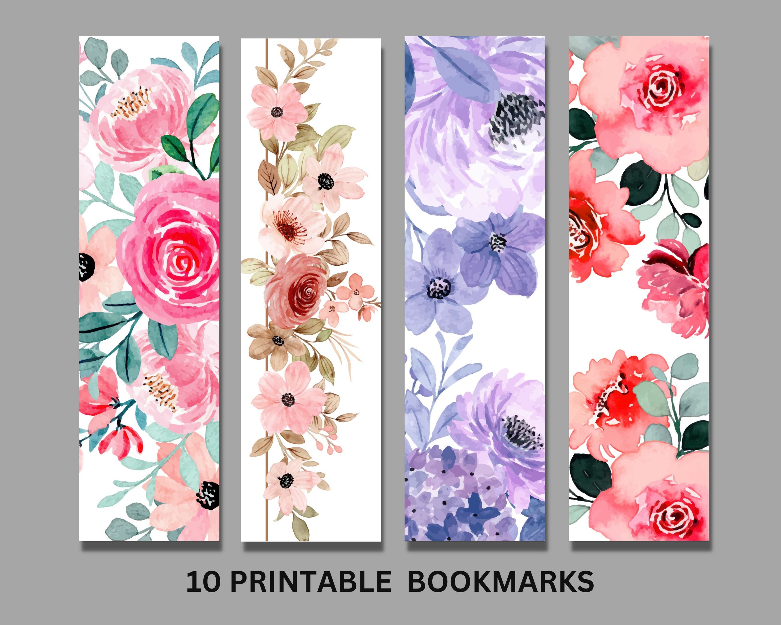 Free printable bookmarks flowers, Download Free printable bookmarks ...