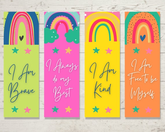 Kids Printable Bookmarks Childrens Positive Affirmations ...