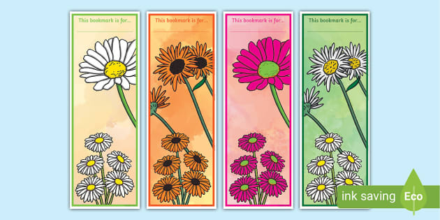 FREE! - Printable Daisy Bookmarks - Bookmarks - Twinkl Resources