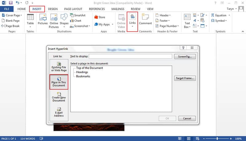 Template in Word