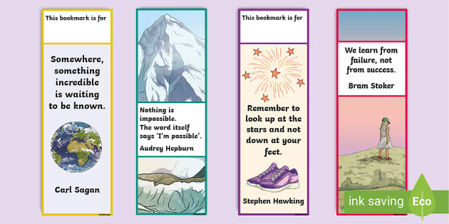 FREE! - Inspirational Printable Bookmarks | Resources | Twinkl
