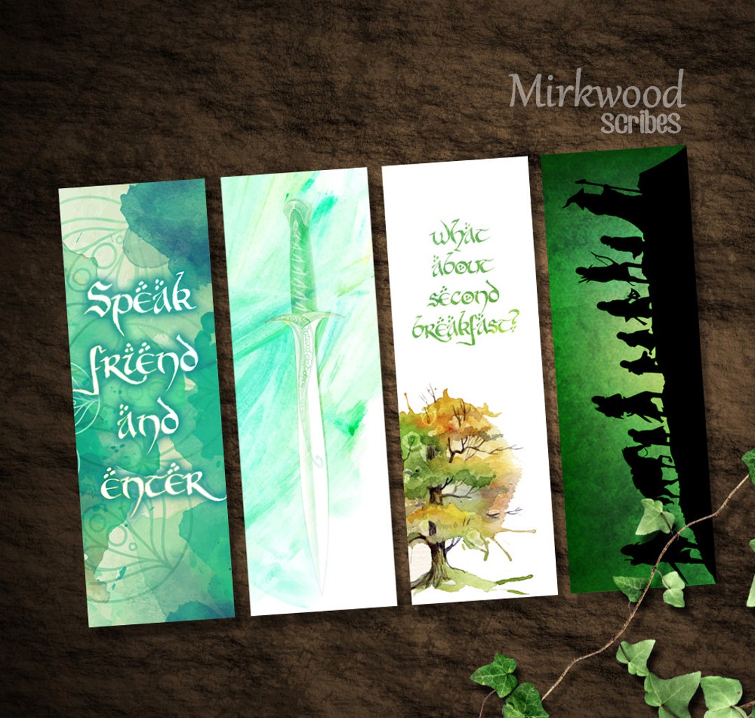 printable bookmarks lord of the rings