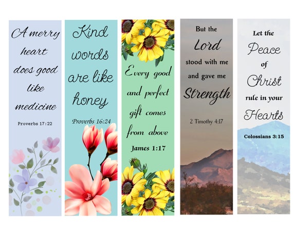 Bible Verse Bookmarks, Printable Bookmarks, Scripture, Bible ...