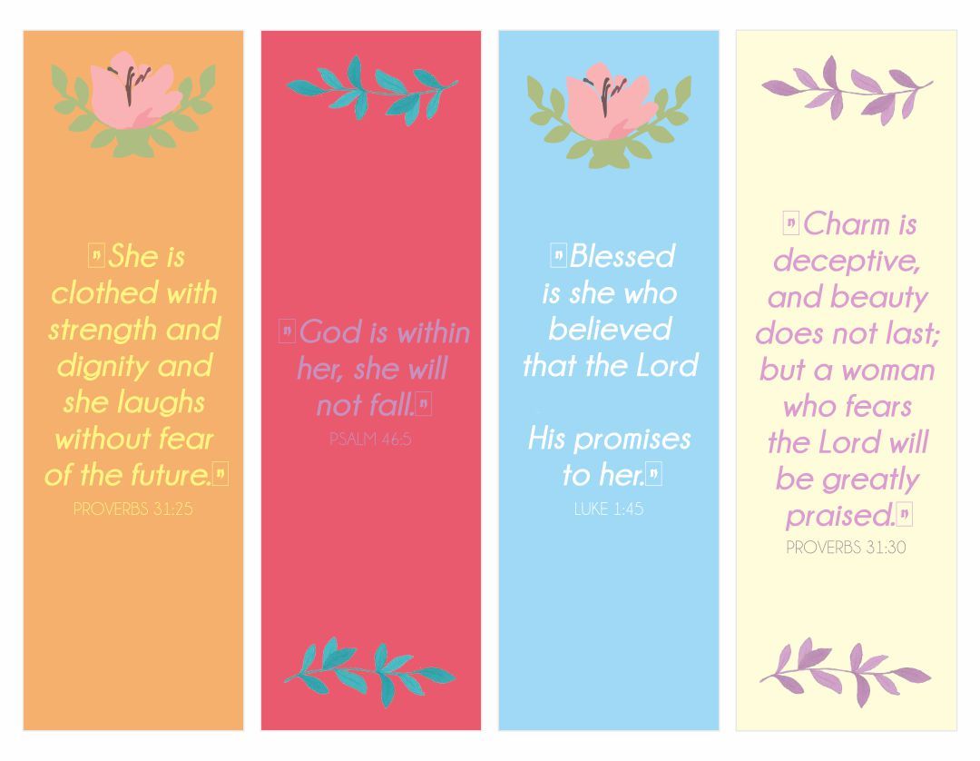Bible Verse Bookmarks - 10 Free PDF Printables | Printablee