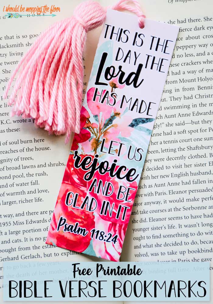 3 Free Printable Bible Verse Bookmarks | i should be mopping the floor