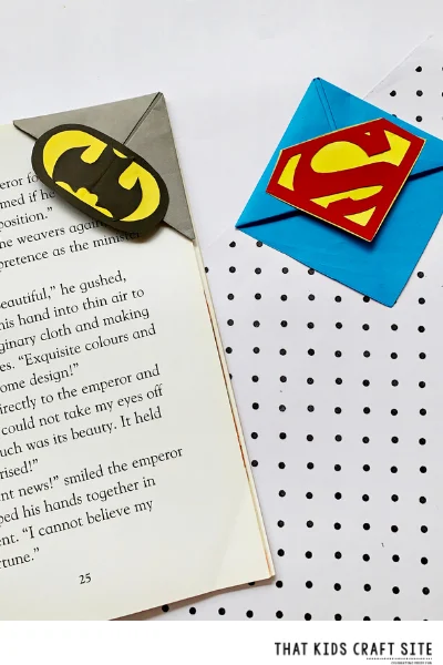 Superhero Bookmarks Template - That Kids Craft Site