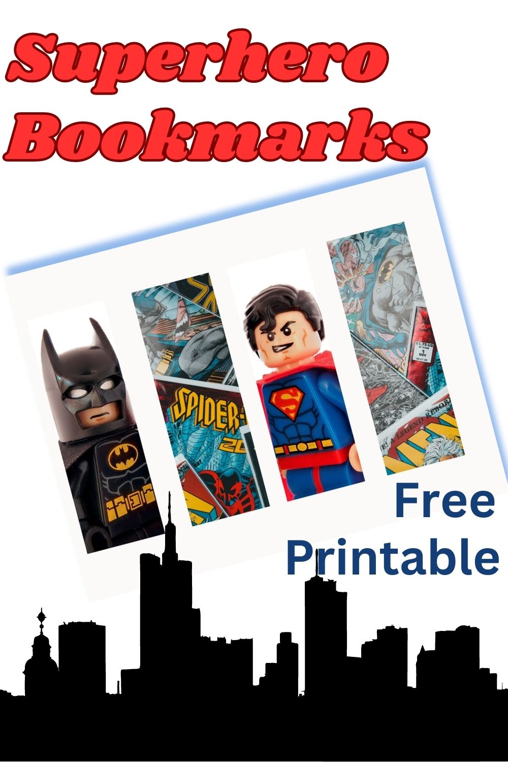 Superhero Bookmarks for Kids! - Mom vs the Boys