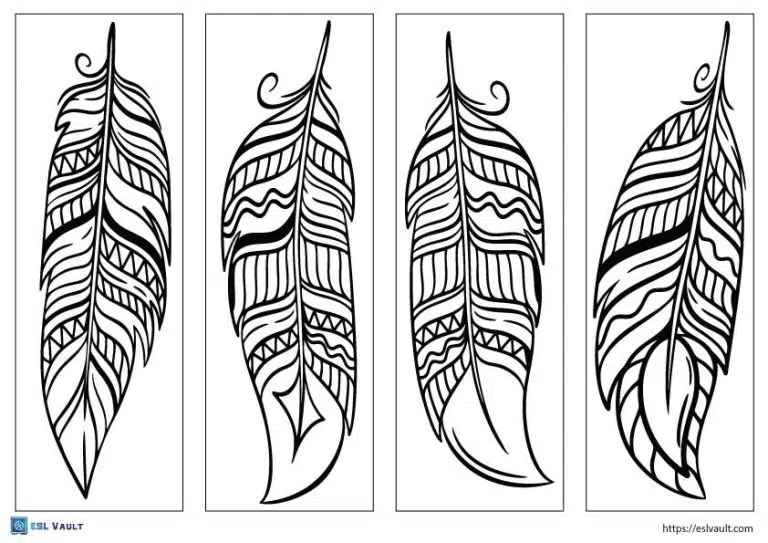 52 free printable bookmarks to color - ESL Vault