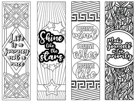 printable bookmarks to colour for free